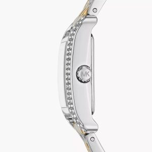 Montre femme Michael Kors 20 mm réf. MKO1035, cadran blanc, mouvement quartz – vue de trois-quarts
