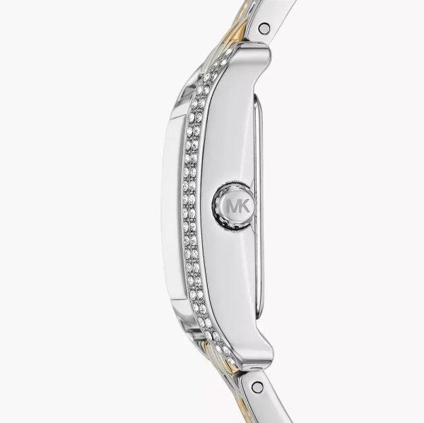 Montre femme Michael Kors 20 mm réf. MKO1035, cadran blanc, mouvement quartz – vue de trois-quarts