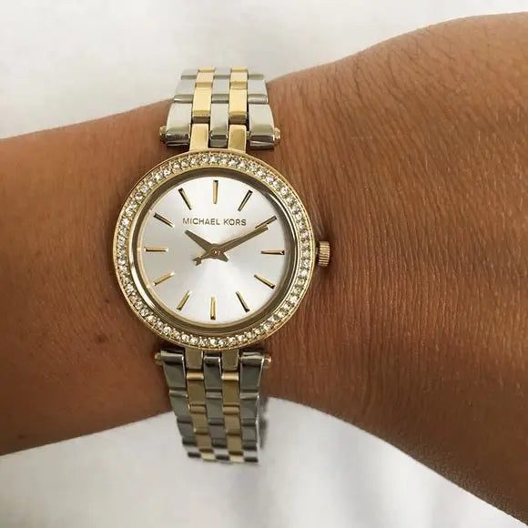 Montre femme Michael Kors réf. MK3323, mouvement quartz, boîtier 25 mm, acier inoxydable – vue principale, Horlova Maroc