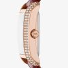 Montre femme Michael Kors 33 mm réf. MK4689, cadran blanc, bracelet cuir, mouvement quartz – vue rapprochée