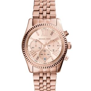 Montre femme Michael Kors 38 mm réf. MK5569, cadran rose, mouvement quartz – vue de face | Horlova Maroc