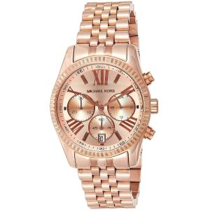 Montre femme Michael Kors 38 mm réf. MK5569, cadran rose, mouvement quartz – vue de trois-quarts