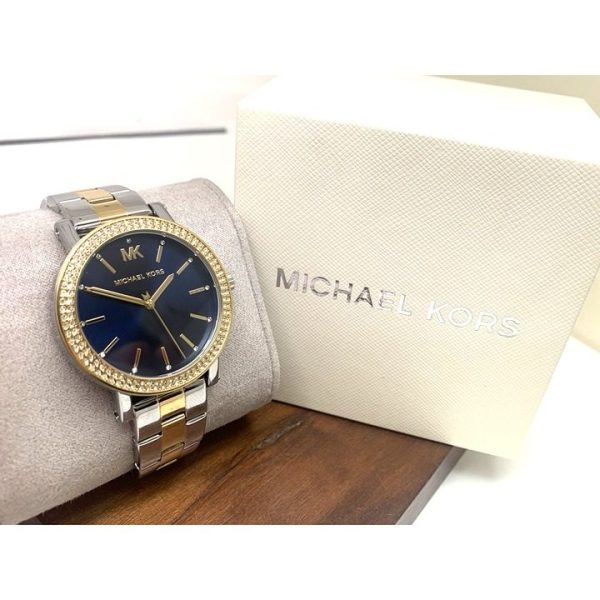 Montre femme Michael Kors réf. MKO1049, mouvement quartz, boîtier 38 mm, acier inoxydable, étanche 30 m – vue principale, Horlova Maroc