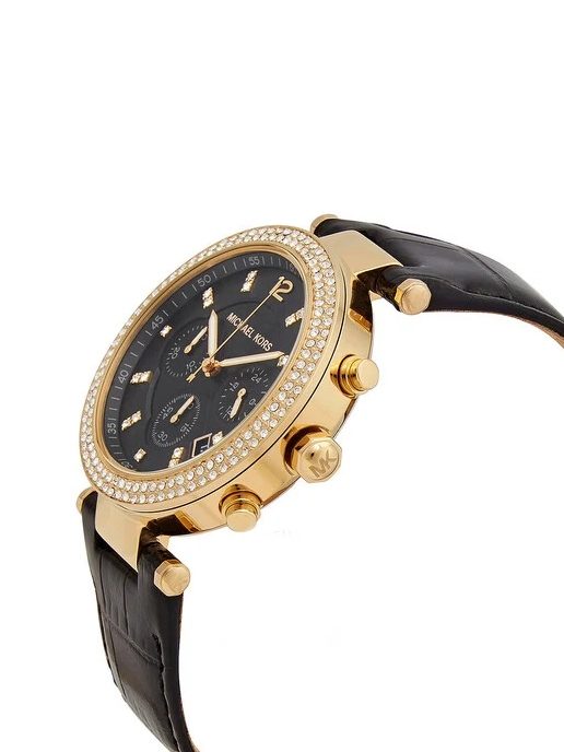 Montre femme Michael Kors réf. MK6984, chronographe quartz, boîtier 39 mm, acier inoxydable, cuir – deuxième vue