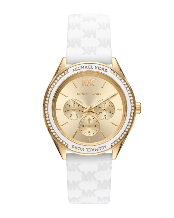 Montre femme Michael Kors 40 mm réf. MK7267, bracelet silicone, mouvement quartz – vue de face | Horlova Maroc
