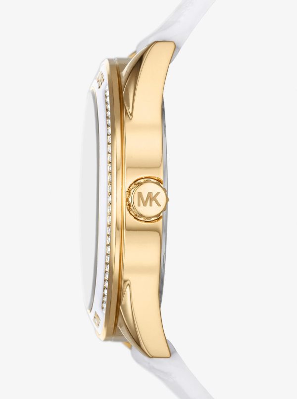 Montre femme Michael Kors 40 mm réf. MK7267, bracelet silicone, mouvement quartz – autre angle