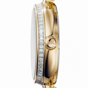 Montre femme Michael Kors 43 mm réf. MK6065, bracelet acier, mouvement quartz – vue de trois-quarts