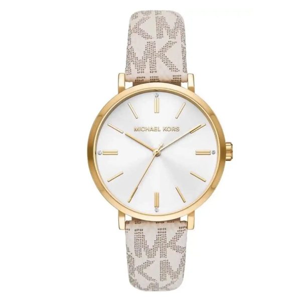Montre femme Michael Kors Addyson 40 mm réf. MK2946, cadran blanc, mouvement quartz – vue de face | Horlova Maroc