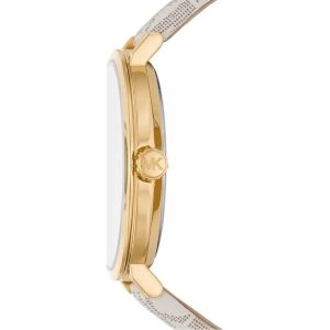 Montre femme Michael Kors Addyson 40 mm réf. MK2946, cadran blanc, mouvement quartz – vue de trois-quarts