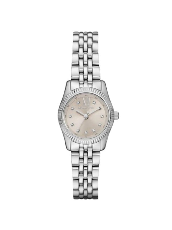 Montre femme Michael Kors Argentée 26 mm réf. MK4843, bracelet acier, mouvement quartz – vue de face | Horlova Maroc