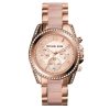 Montre femme Michael Kors Blair 39 mm réf. MK5943, cadran rose, bracelet acier, mouvement quartz – vue de face | Horlova Maroc