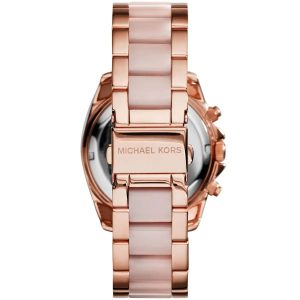Montre femme Michael Kors Blair 39 mm réf. MK5943, cadran rose, bracelet acier – vue de trois-quarts