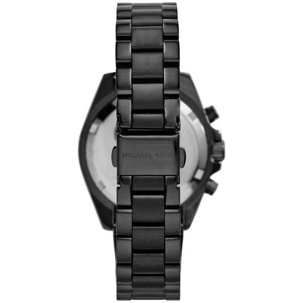 Montre femme Michael Kors Bradshaw 36 mm réf. MK6058, cadran noir, bracelet acier – autre angle