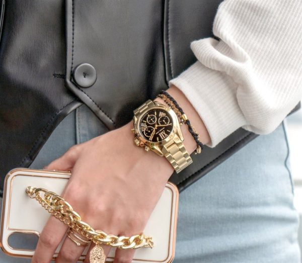 Montre femme Michael Kors Bradshaw réf. MK6959, mouvement quartz, boîtier 36 mm, acier inoxydable – vue principale, Horlova Maroc