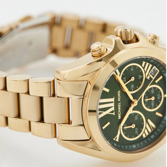 Montre femme Michael Kors Bradshaw réf. MK7257, chronographe quartz, boîtier 36 mm, acier inoxydable, étanche 100 m – quatrième vue