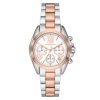 Montre femme Michael Kors Bradshaw 36 mm réf. MK7258, cadran blanc, bracelet acier – vue de face | Horlova Maroc