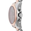 Montre femme Michael Kors Bradshaw 36 mm réf. MK7258, cadran blanc, bracelet acier – vue de trois-quarts