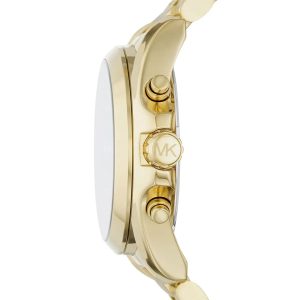 Montre femme Michael Kors Bradshaw 43 mm réf. MK5739, cadran noir, bracelet acier – vue de trois-quarts