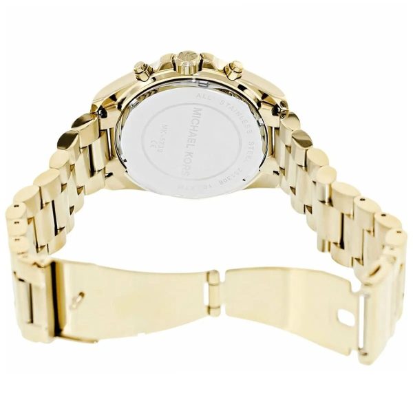 Montre femme Michael Kors Bradshaw 43 mm réf. MK5739, cadran noir, bracelet acier – vue rapprochée