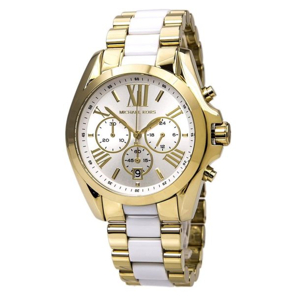 Montre femme Michael Kors Bradshaw réf. MK5743, boîtier 43 mm, acier inoxydable, verre minéral – vue principale, Horlova Maroc