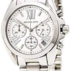 Montre femme Michael Kors Bradshaw Glamour réf. MK6174, chronographe quartz, boîtier 36 mm, acier inoxydable – vue principale, Horlova Maroc