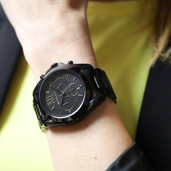 Montre femme Michael Kors Bradshaw Glamour réf. MK5550, chronographe quartz, boîtier 43 mm, acier inoxydable, verre minéral – deuxième vue
