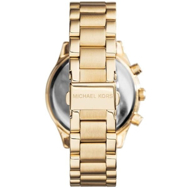 Montre femme Michael Kors Brinkley réf. MK6187, chronographe quartz, boîtier 40 mm, acier inoxydable – quatrième vue