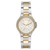 Montre femme Michael Kors Camille 32 mm réf. MK6982, cadran blanc, bracelet acier, mouvement quartz – vue de face | Horlova Maroc