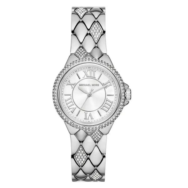 Montre femme Michael Kors Camille 33 mm réf. MK4804, bracelet acier, mouvement quartz – vue de face | Horlova Maroc