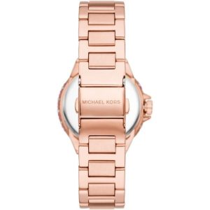 Montre femme Michael Kors Camille 33 mm réf. MK7273, cadran nacré, bracelet acier – vue de trois-quarts