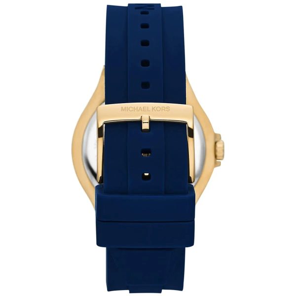 Montre femme Michael Kors Camille 43 mm réf. MK7333, cadran blanc, bracelet silicone – autre angle