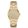 Montre femme Michael Kors Channing 36 mm réf. MK6623, cadran doré, bracelet acier, mouvement quartz – vue de face | Horlova Maroc
