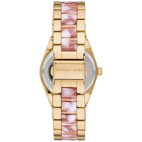 Montre femme Michael Kors Channing 36 mm réf. MK6650, cadran rose, bracelet acier – autre angle