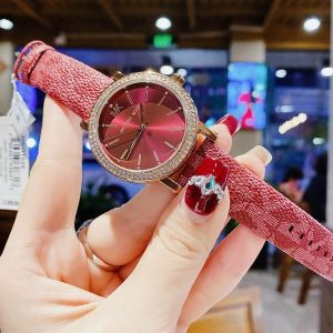 Montre femme Michael Kors Corey réf. MKO1025, mouvement quartz, boîtier 32 mm, cuir, verre minéral – vue principale, Horlova Maroc