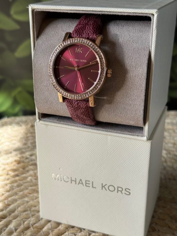 Montre femme Michael Kors Corey réf. MKO1025, mouvement quartz, boîtier 32 mm, cuir, verre minéral – deuxième vue