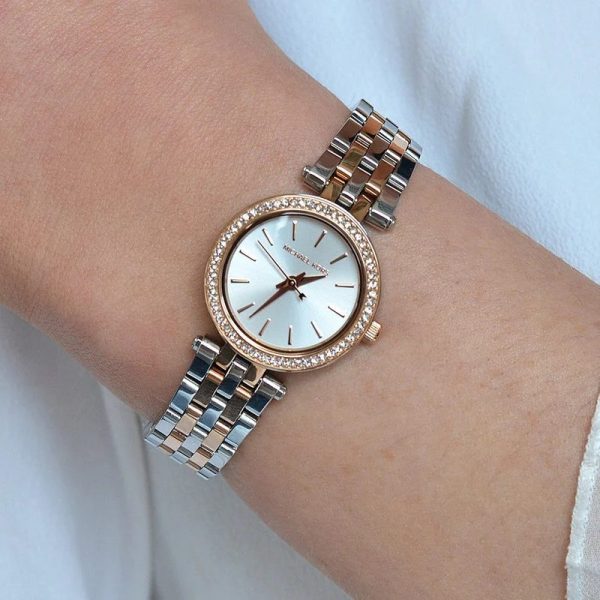 Montre femme Michael Kors Darci réf. MK3298, mouvement quartz, boîtier 26 mm, acier inoxydable, verre minéral, étanche 50 m – troisième vue