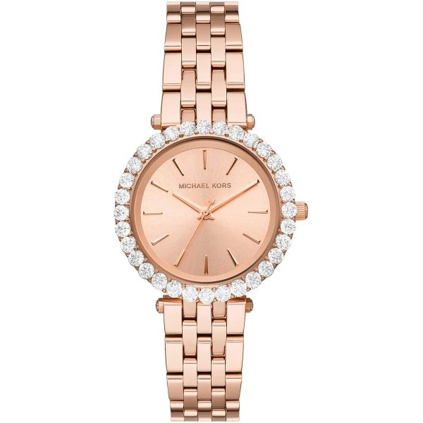 Montre femme Michael Kors Darci 26 mm réf. MK4514, cadran rose, bracelet acier – vue rapprochée