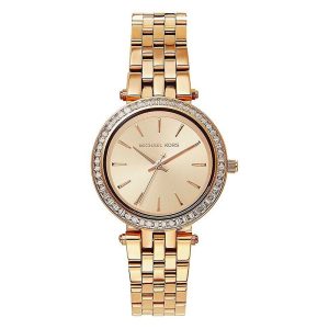 Montre femme Michael Kors Darci 33 mm réf. MK3366, bracelet acier, mouvement quartz – vue de trois-quarts