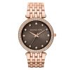 Montre femme Michael Kors Darci 39 mm réf. MK3217, cadran marron, bracelet acier, mouvement quartz – vue de face | Horlova Maroc