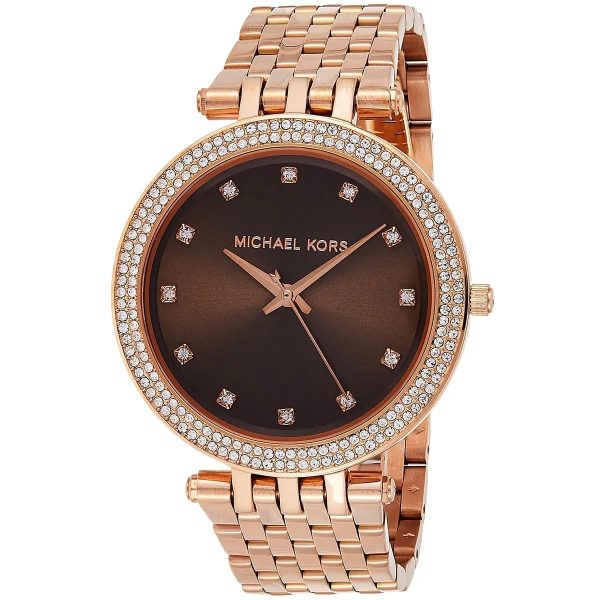 Montre femme Michael Kors Darci 39 mm réf. MK3217, cadran marron, bracelet acier – autre angle