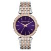 Montre femme Michael Kors Darci 39 mm réf. MK3353, cadran bleu, bracelet acier, mouvement quartz – vue de face | Horlova Maroc