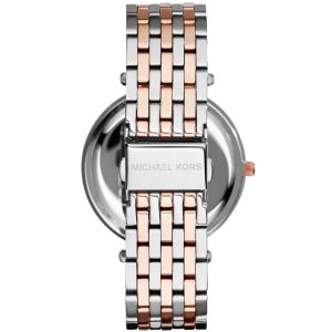 Montre femme Michael Kors Darci 39 mm réf. MK3353, cadran bleu, bracelet acier – vue de trois-quarts