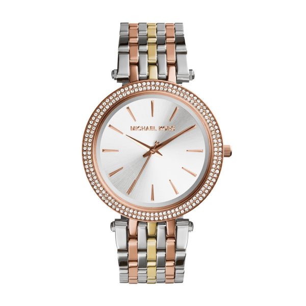 Montre femme Michael Kors Darci Sophistication Argentée 39 mm réf. MK3203, bracelet acier – vue de face | Horlova Maroc