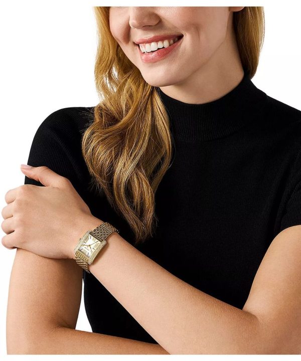 Montre femme Michael Kors Emery réf. MK4826, mouvement quartz, boîtier 27 mm, acier inoxydable – vue principale, Horlova Maroc
