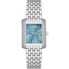 Montre femme Michael Kors Emery 27 mm réf. MK4829, cadran bleu, bracelet acier, mouvement quartz – vue de face | Horlova Maroc