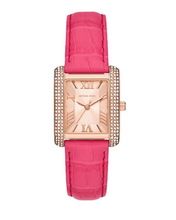 Montre femme Michael Kors Emery 33 mm réf. MK2984, bracelet cuir, mouvement quartz – vue de face | Horlova Maroc