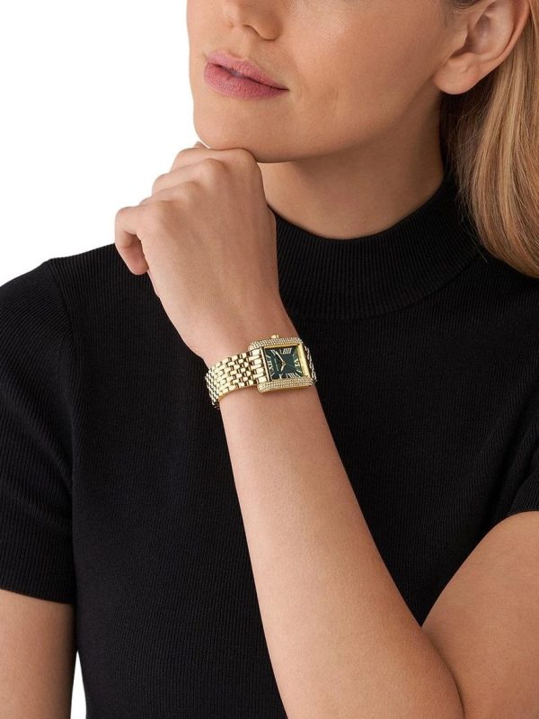 Montre femme Michael Kors Emery réf. MK4742, mouvement quartz, boîtier 33 mm, acier inoxydable – vue principale, Horlova Maroc