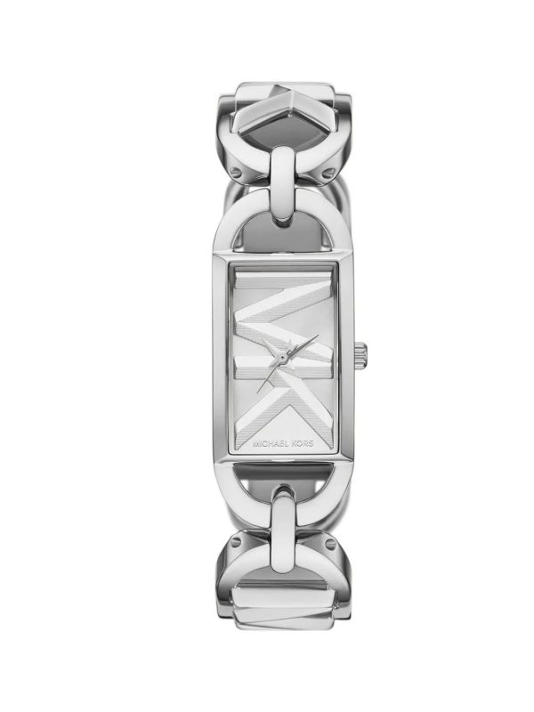 Montre femme Michael Kors Empire 30 mm réf. MK7407, cadran argenté, bracelet acier, mouvement quartz – vue de face | Horlova Maroc