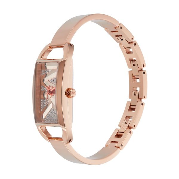 Montre femme Michael Kors Empire Pavé réf. MK4858, mouvement quartz, acier inoxydable – vue principale, Horlova Maroc