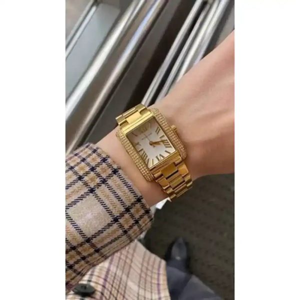 Montre femme Michael Kors Emry réf. MK4640, mouvement quartz, boîtier 33 mm, acier inoxydable – vue principale, Horlova Maroc